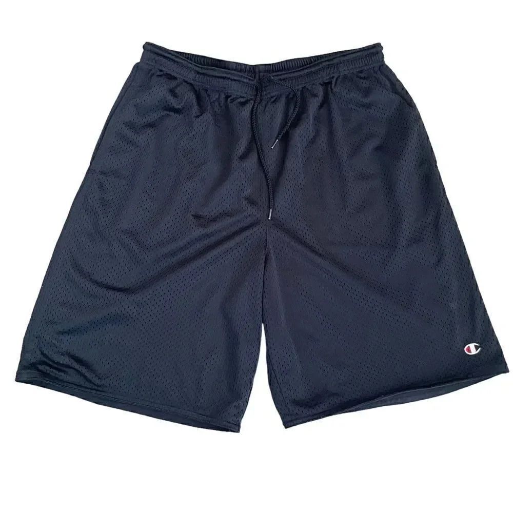 Champion Double Sided Black Unisex Sporty Running Shorts SZ M